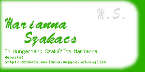 marianna szakacs business card